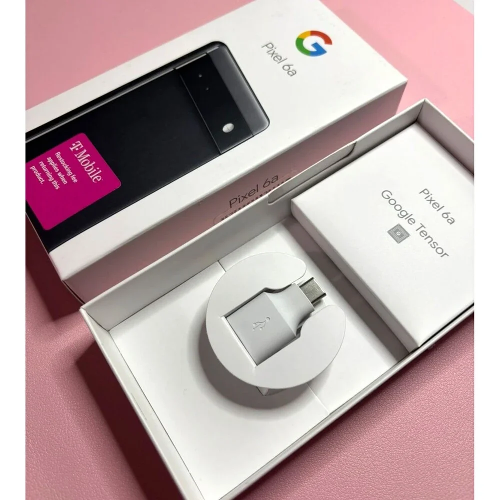 Google Pixel 6a Box With USB Adaptor and Sim Tool Google Tensor